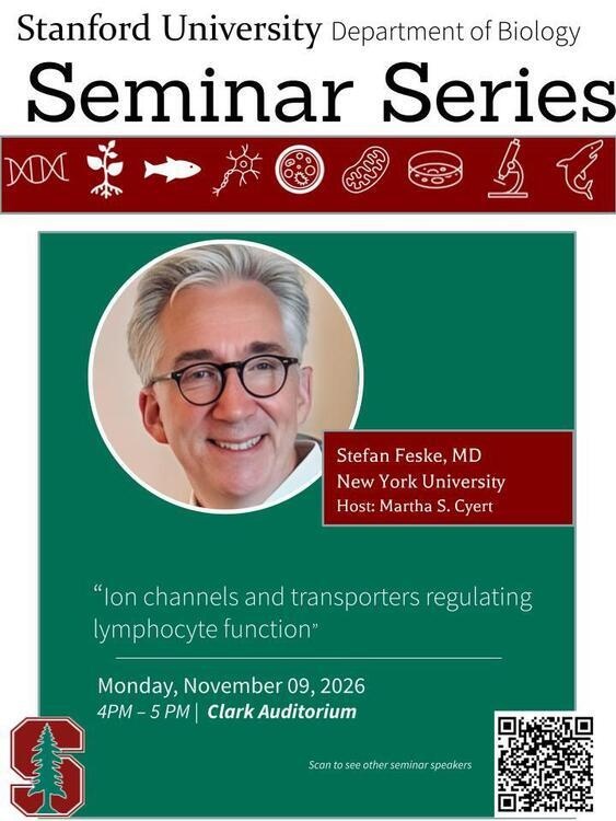 Biology Seminar Series - Stefan Feske, MD "Ion channels and transporters regulating lymphocyte function "