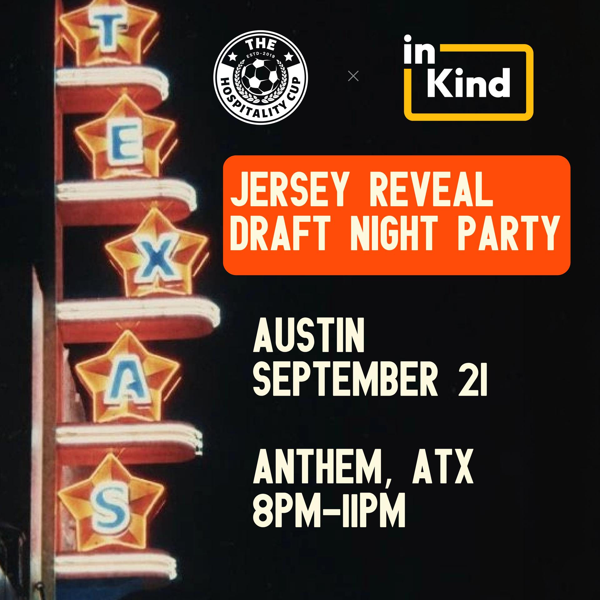 The Hospitality Cup Austin Draft Night and Jersey Reveal Party