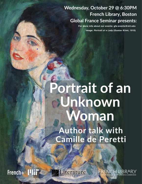 MIT / French Library Author Talks: Camille de Peretti on Portrait of an Unknown Woman
