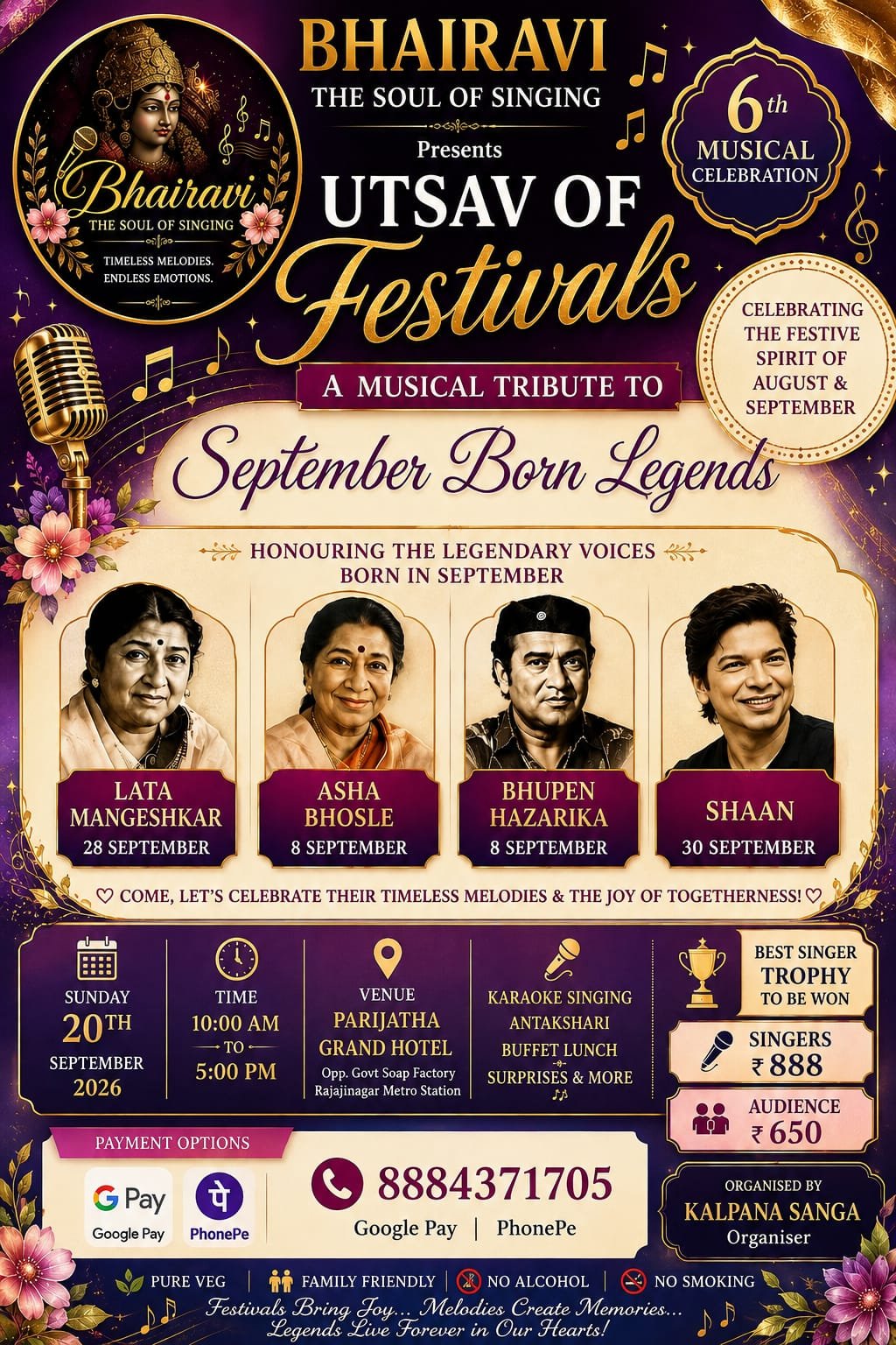 UTSAV OF Festivals - A Musical Tribute To September Born Legends