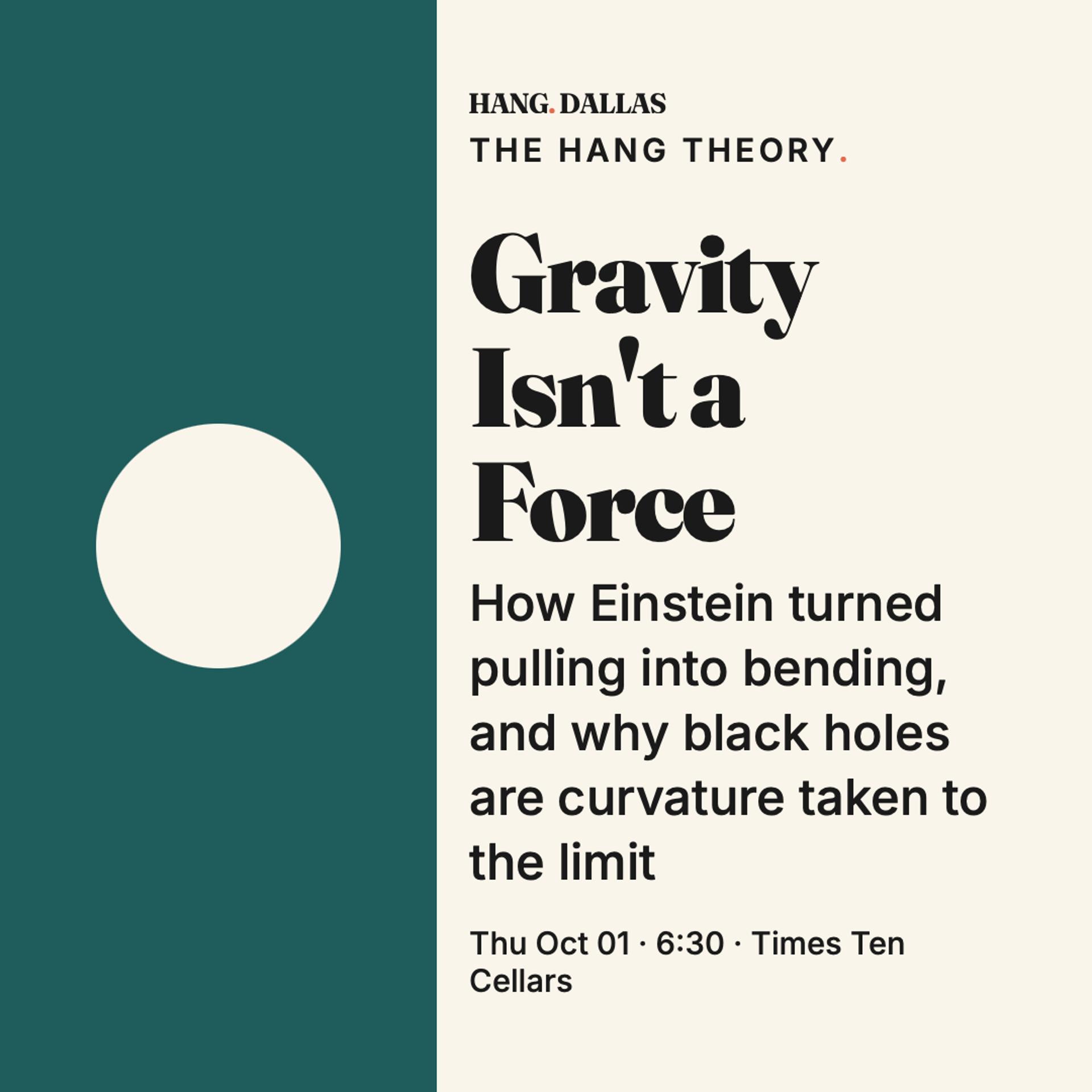 Gravity Isn't a Force