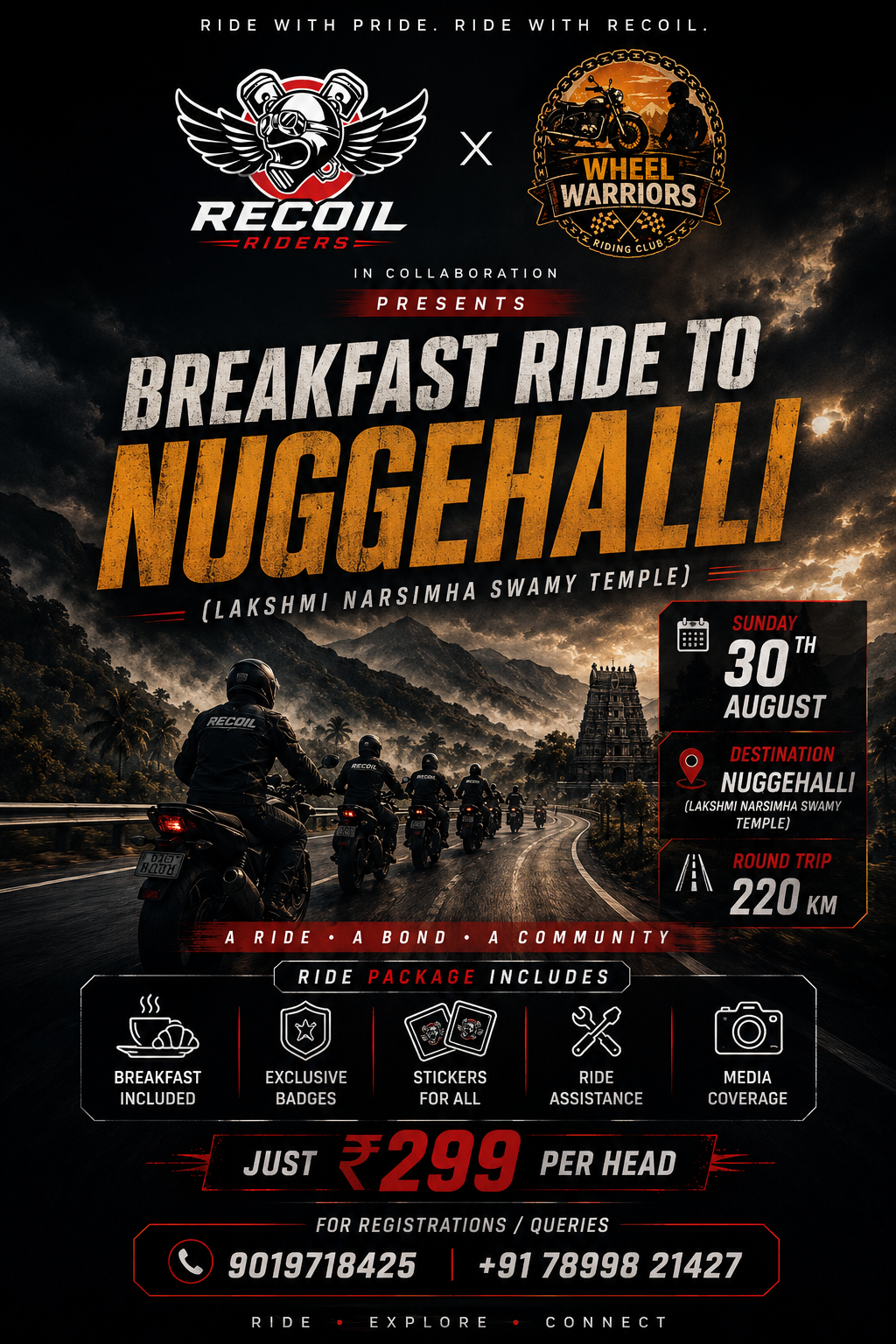 Recoil x wheel warriors-breakfast ride
