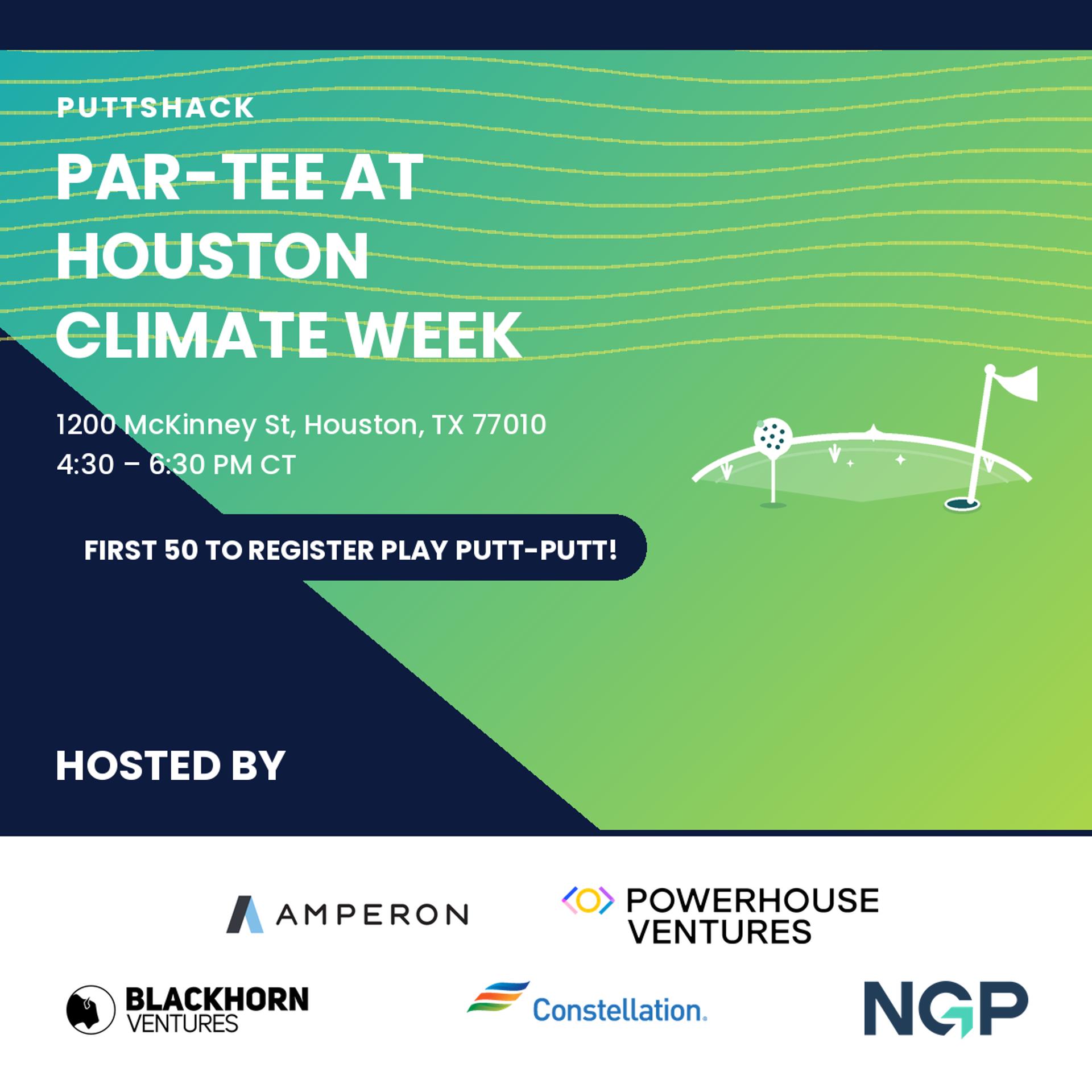 Par-Tee at Houston Climate Week