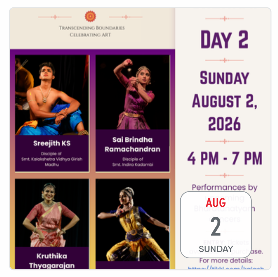 Kalashraya Festival 02/Aug/2026 - Chennai