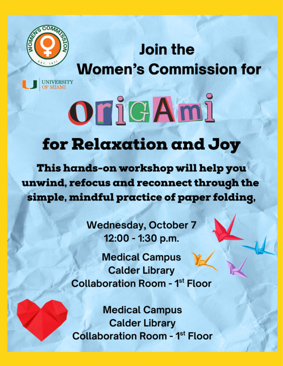 Women's Commission Origami for Relaxation and Joy