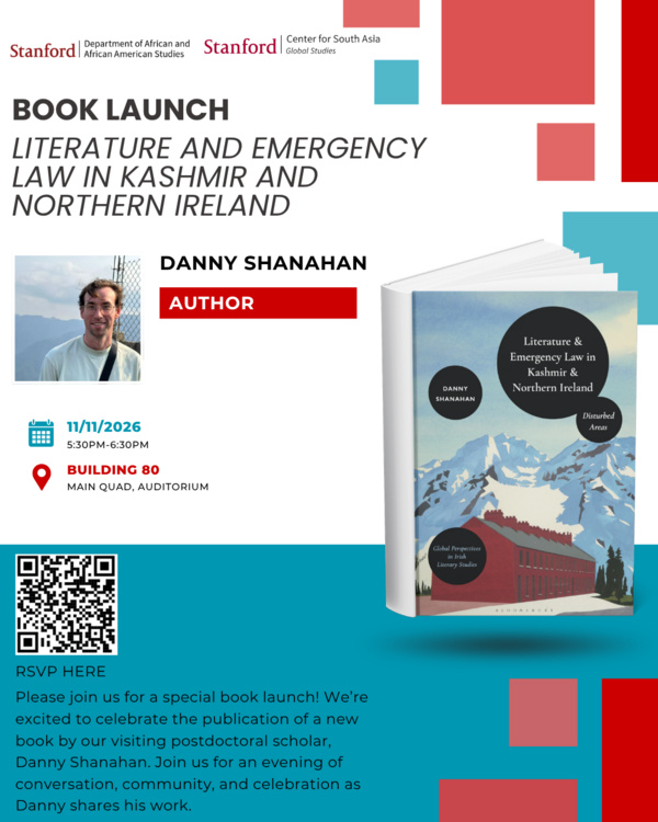 BOOK LAUNCH: Literature and Emergency Law in Kashmir and Northern Ireland