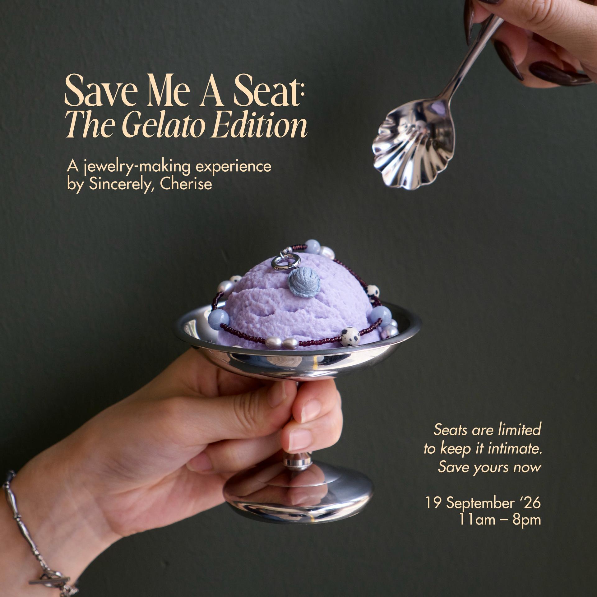Save Me A Seat: The Gelato Edition