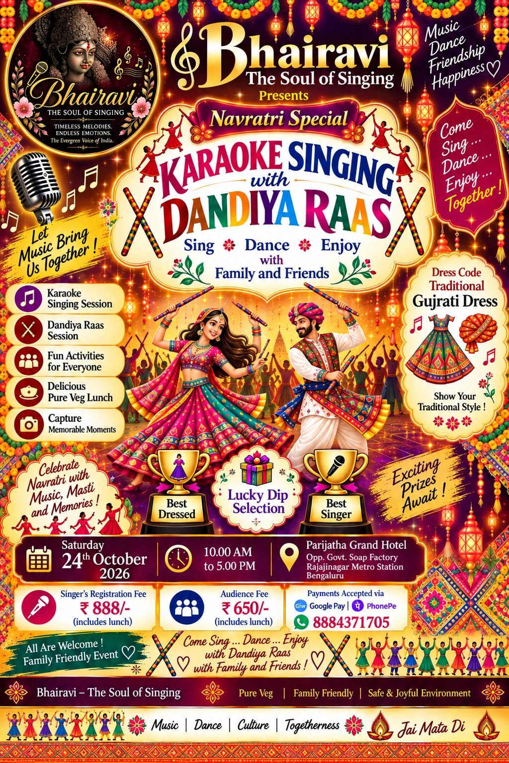 Karaoke Singing with Dandiya RAAS