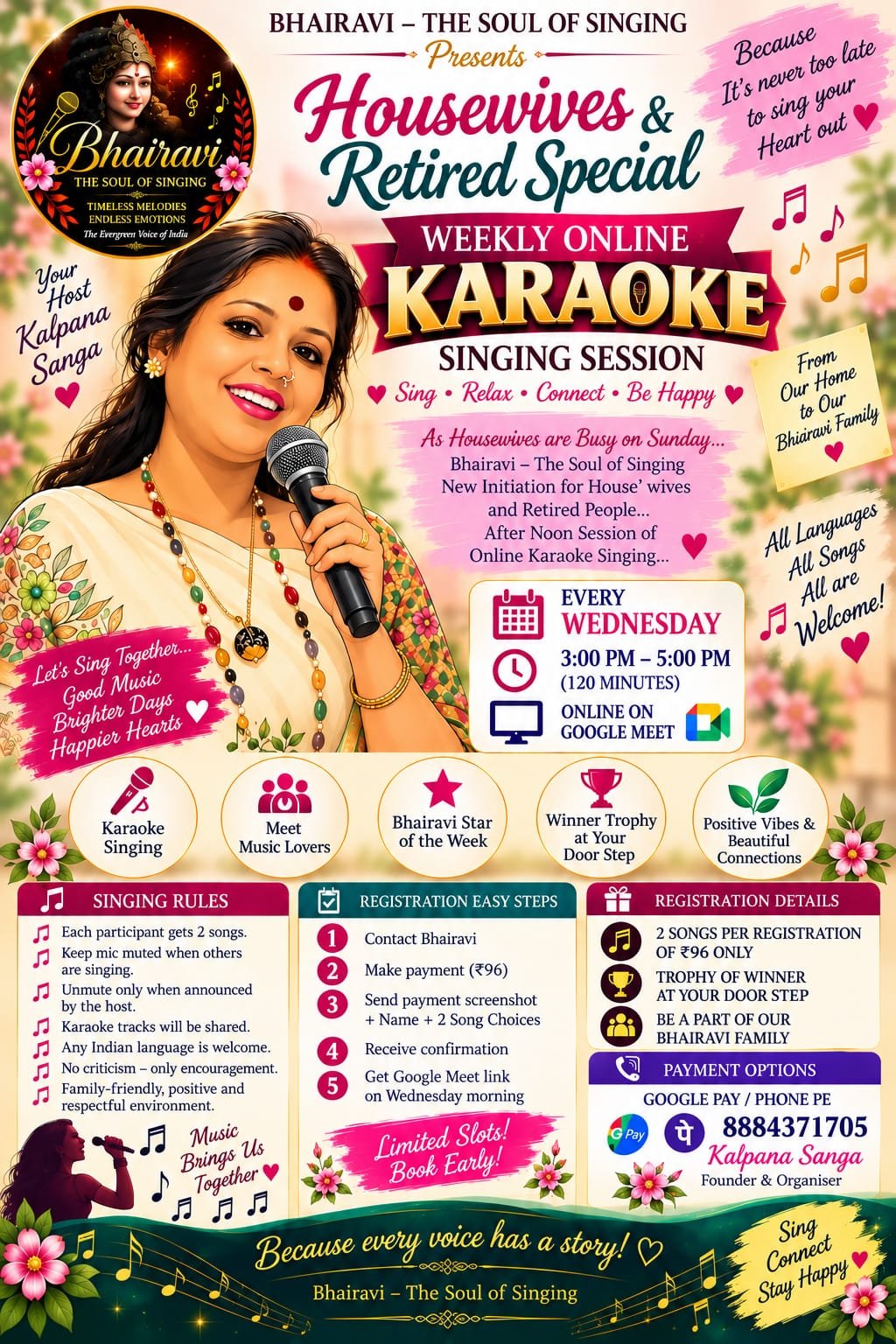 Karaoke - Housewifes and Retired Special - Weekly Online