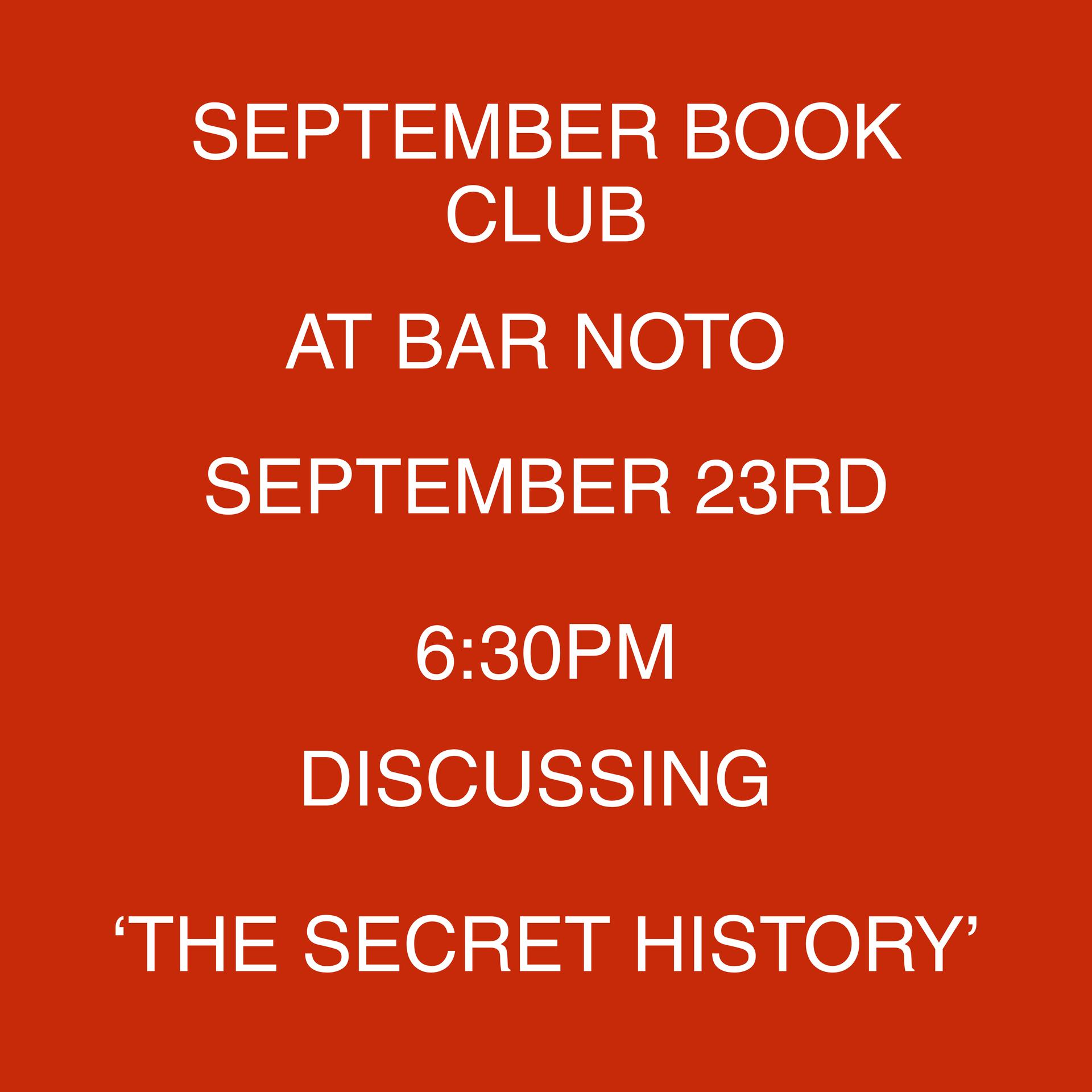 September Book Club - The Secret History