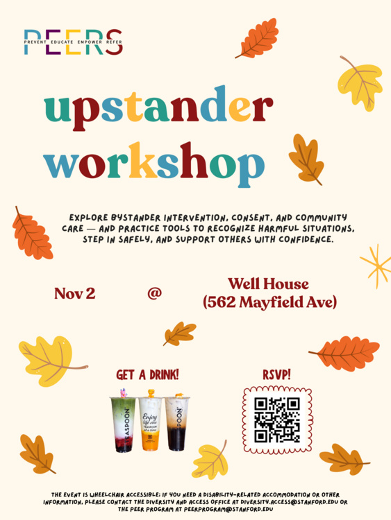 Upstander Workshop with PEERs: FREE boba!