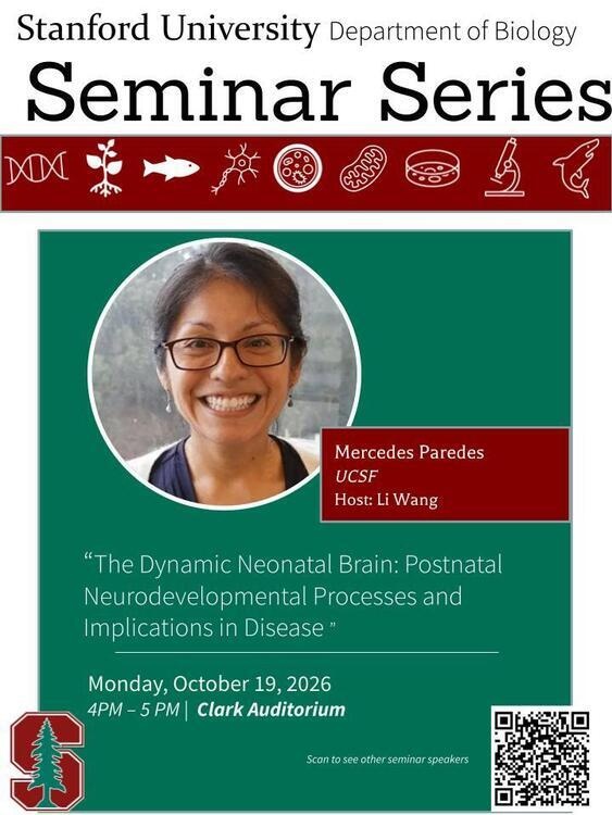 Biology Seminar Series: Mercedes Paredes “The Dynamic Neonatal Brain: Postnatal Neurodevelopmental Processes and Implications in Disease "