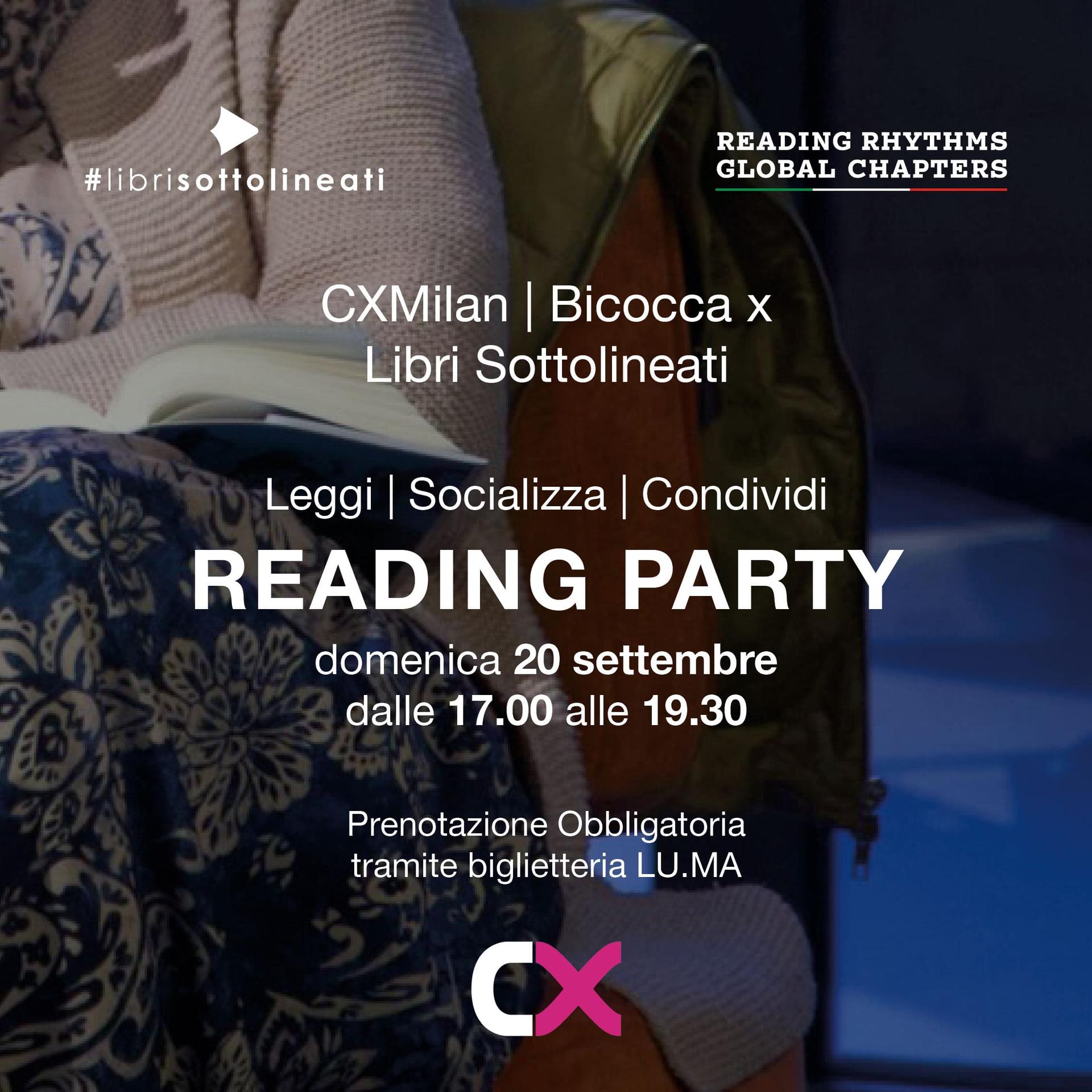 Reading Party Milano: domenica 20 settembre