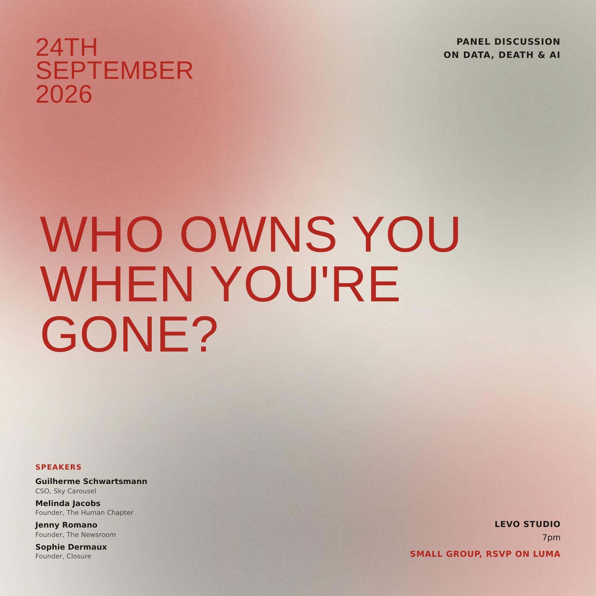 Who Owns You When You're Gone? Lisbon AI week event