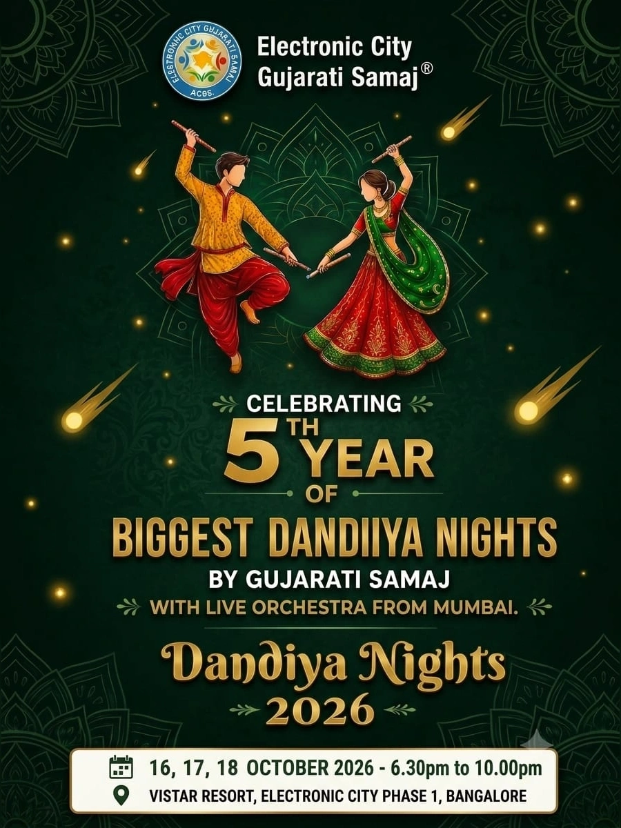 Gujarati Style Dandiya Nights 2026 with Live Orchestra