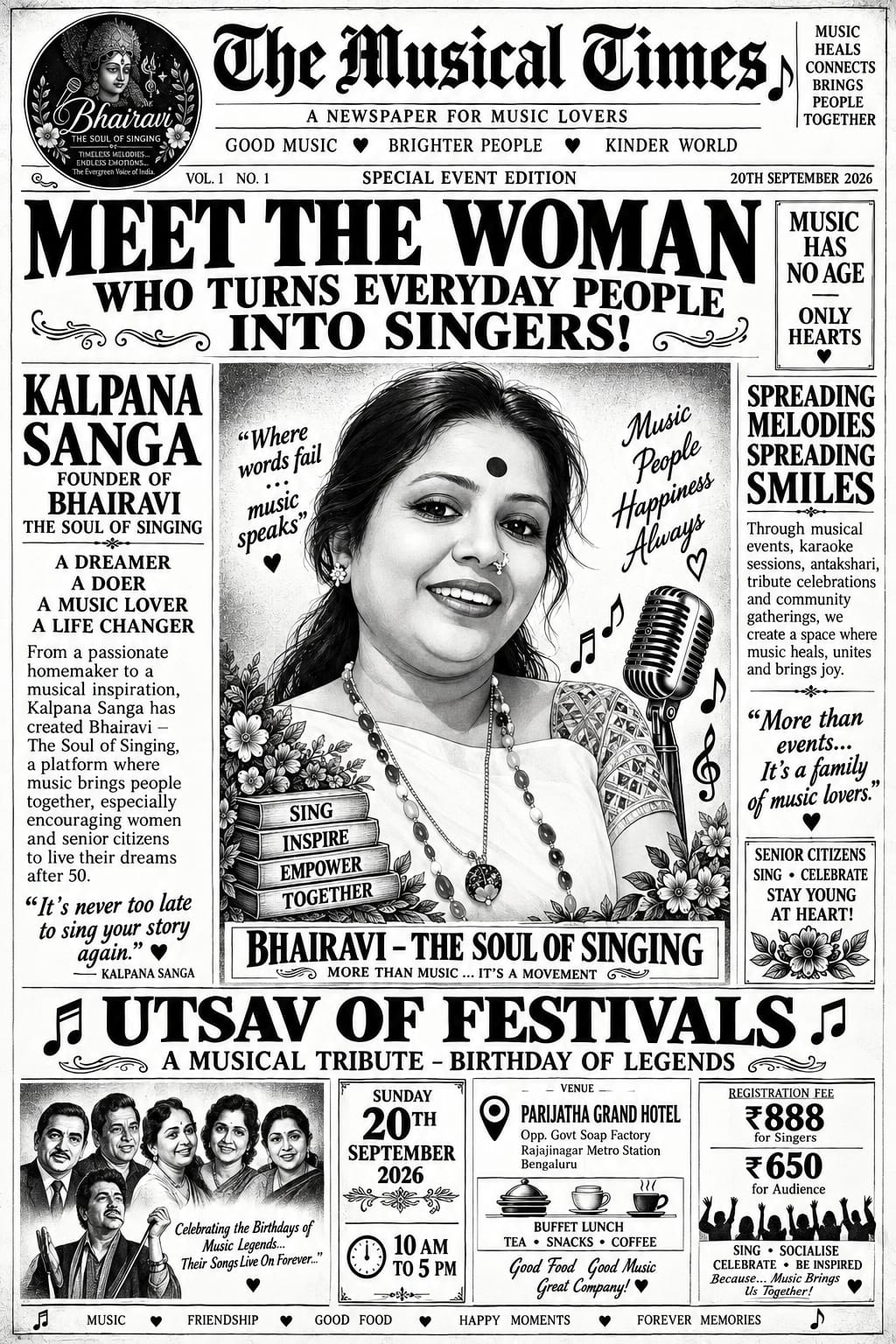 UTSAV OF Festivals - A Musical Tribute To September Born Legends — photo 2